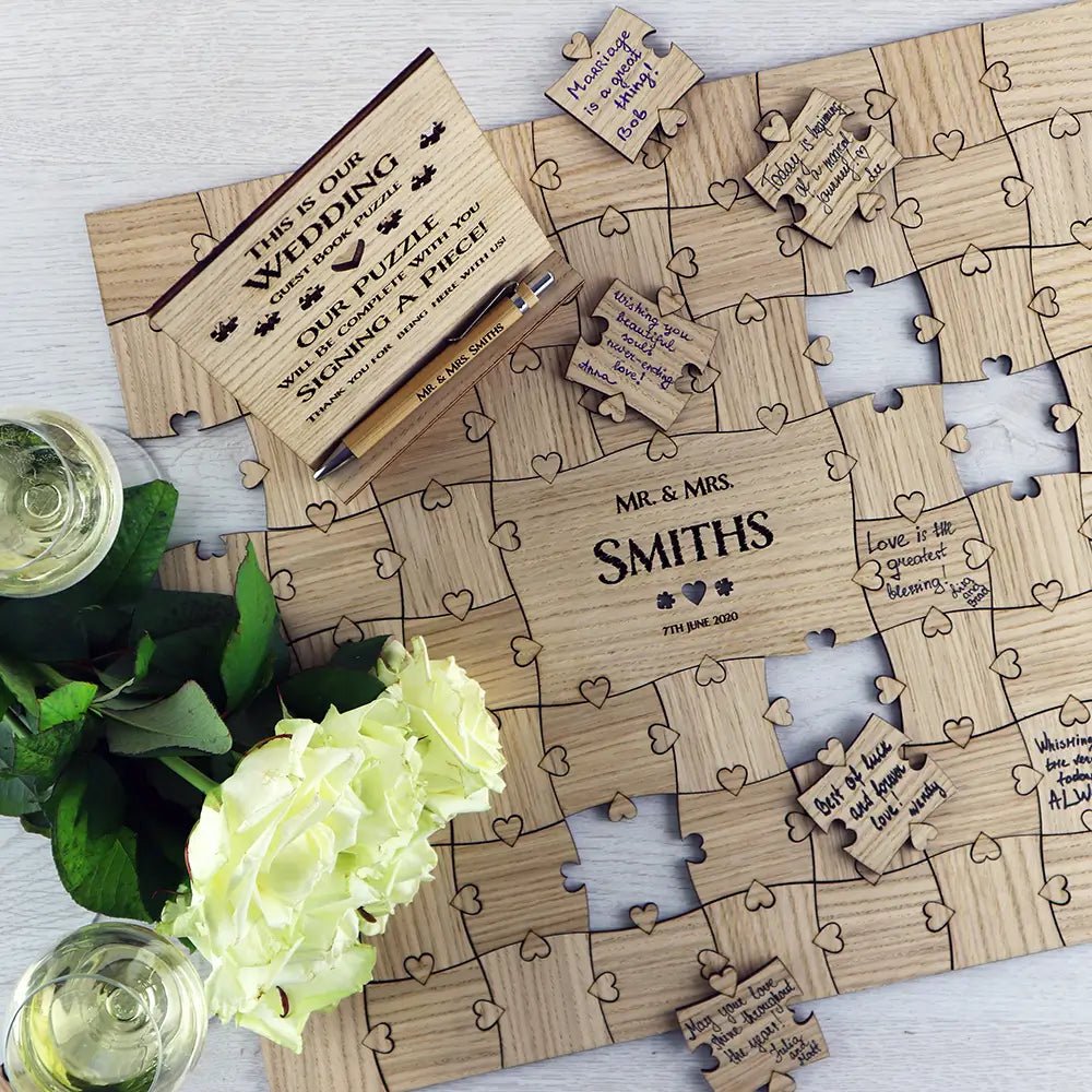 Wedding Guest Book Puzzle - Unique Guest Book Alternative - PuzzlesPrint