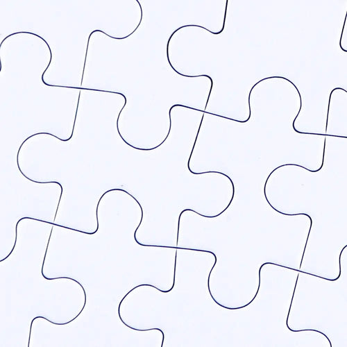 Blank Puzzle - Ideal For Drawing or Painting - PuzzlesPrint