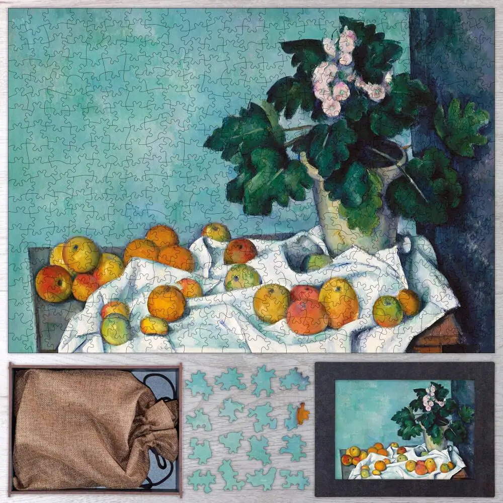 Still Life with Apples and a Pot of Primroses