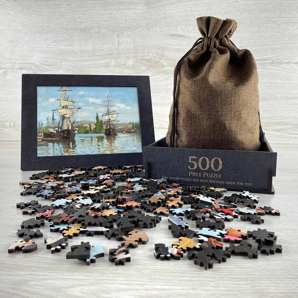 Ships Riding on the Seine at Rouen Puzzle