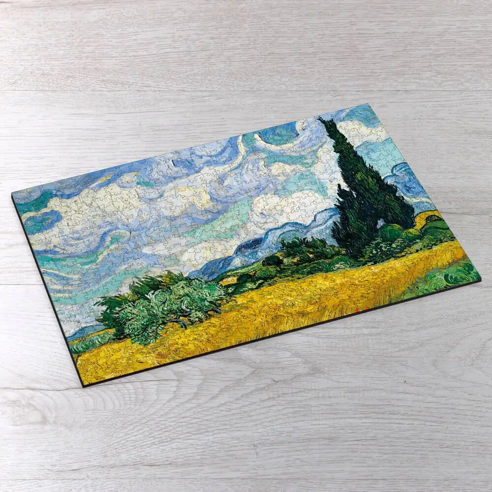 Wheatfield with Cypresses Picture Puzzle
