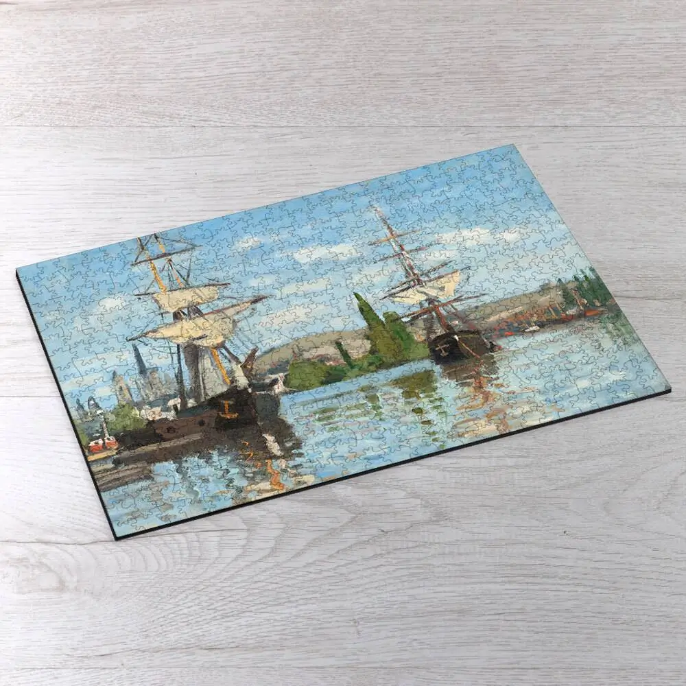 Ships Riding on the Seine at Rouen Picture Puzzle