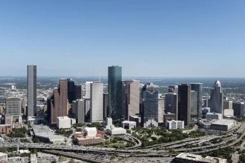 Puzzle con vista aerea di Houston