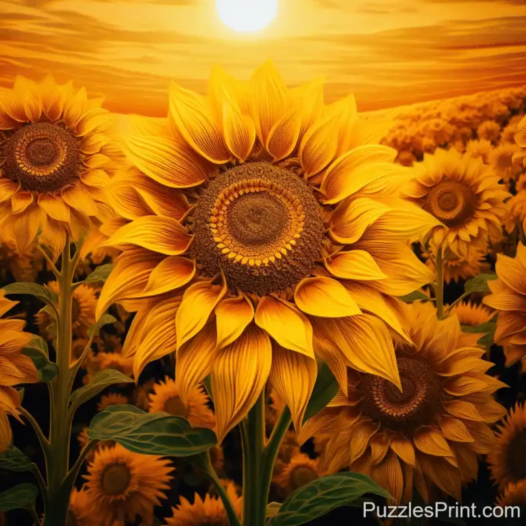 Fibonacci Sequence in Sunflowers Puzzle - A Mathematical Spiral