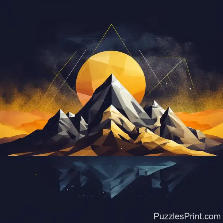 Geometric Allure of Mountains Puzzle - Discovering the Mathematical Patterns