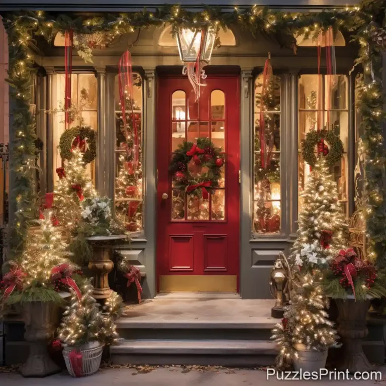 Holiday Doors Puzzle - Festive Welcomes