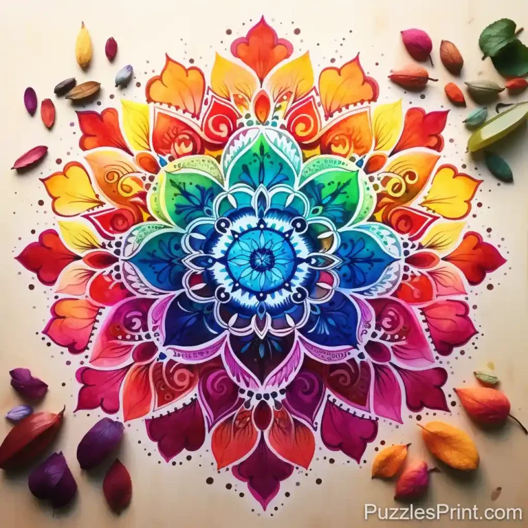 Mindful Mandala Puzzle - Find Inner Peace and Harmony