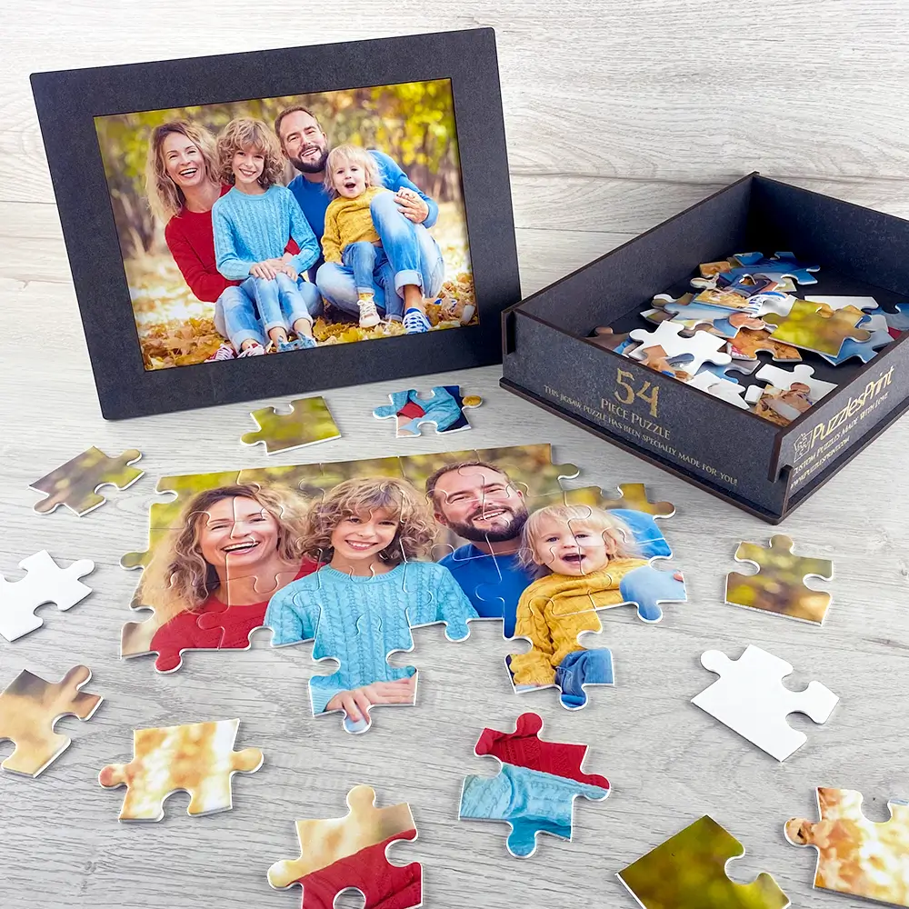 Plastic photo puzzle with premium box