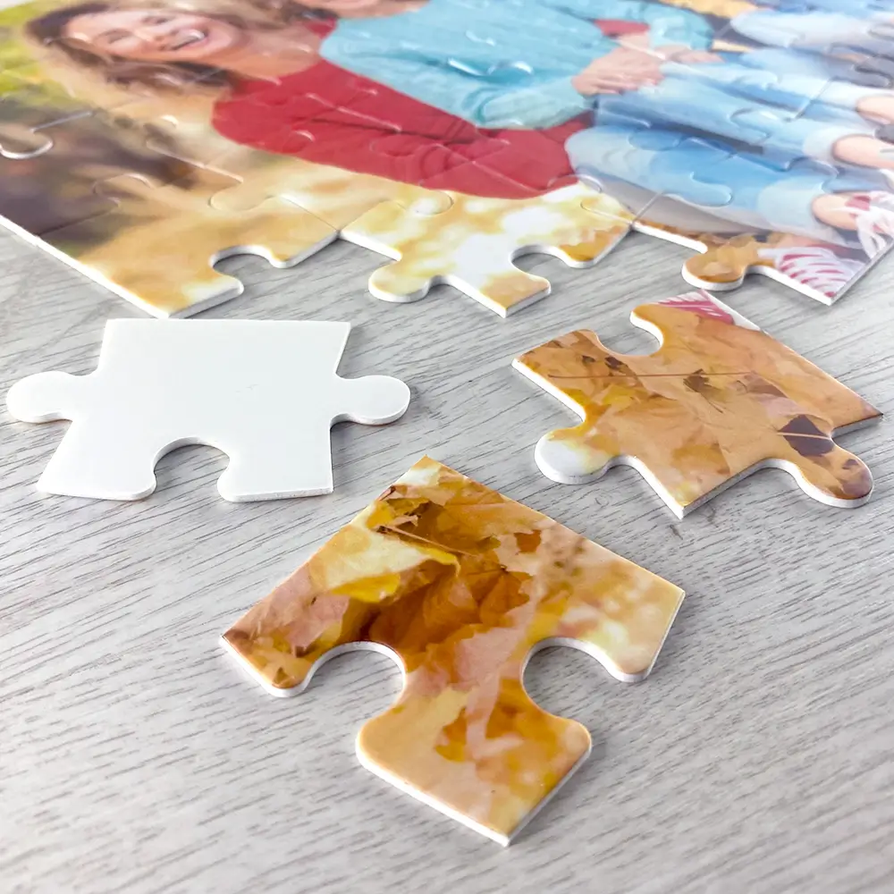 Plastic puzzle pieces